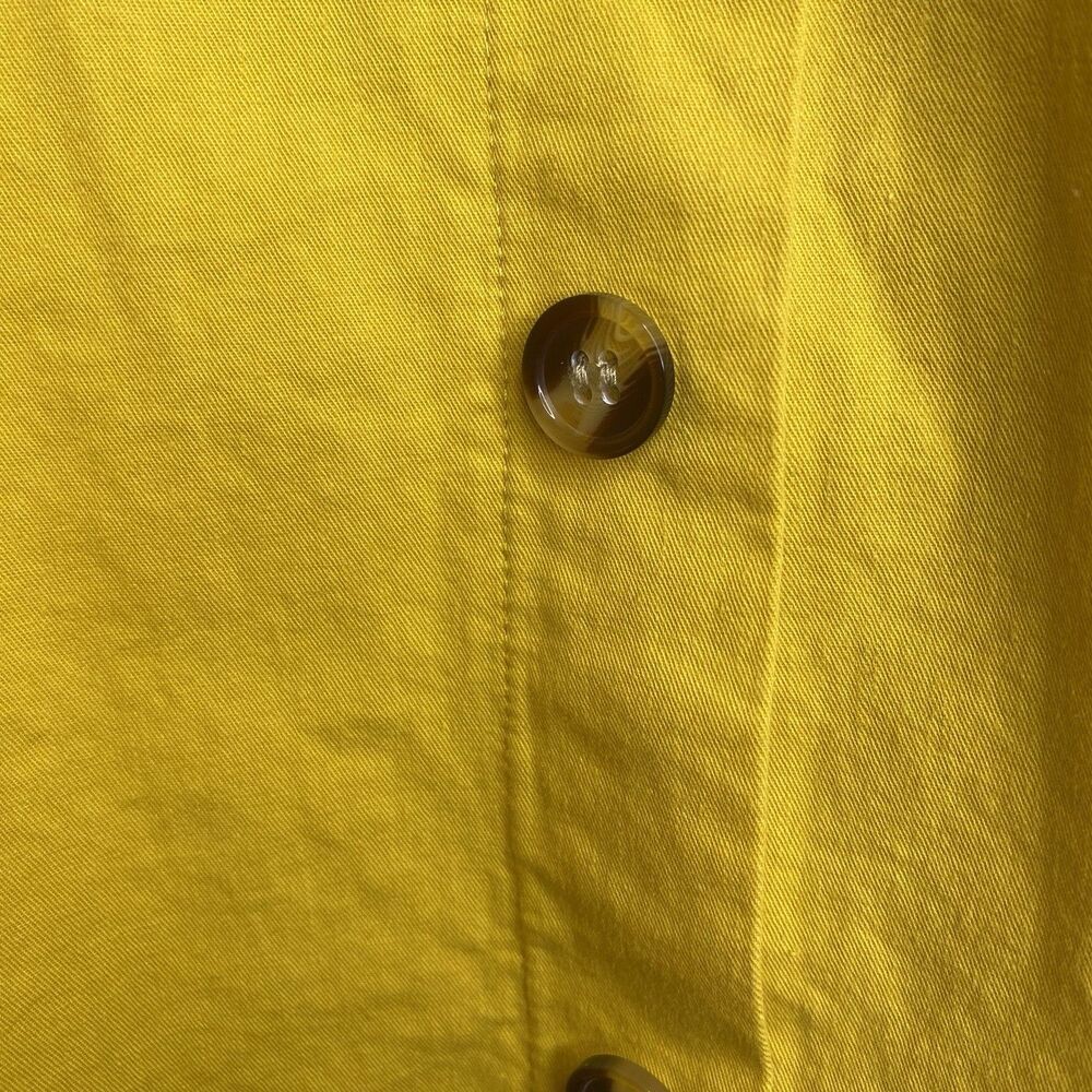 Sade & Love Skirt Womens M Knee-Length Button Paperbag Belted Pockets Yellow - Picture 4 of 7